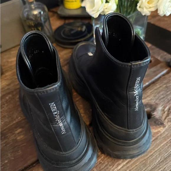 Alexander McQueen Black Ankle Boots - Picture 2 of 7